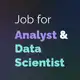 Аватар канала Job for Analysts & Data Scientists